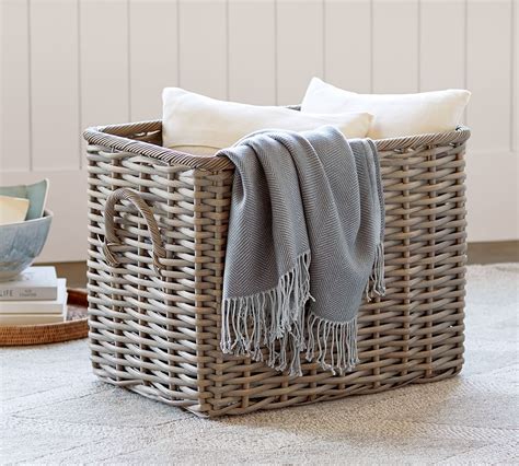 <li> <li>Medium and Large Utility baskets will fit in our. . Pottery barn basket